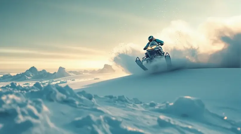 雪地摩托穿越